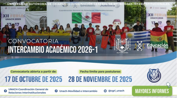 Convocatoria de Intercambio Académico 2026-1
