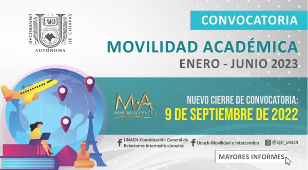Convocatoria de Movilidad Académica Enero-Junio 2023